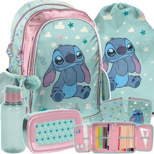 STITCH PLECAK SZKOLNY ZESTAW 5w1 DZIEWCZĘCY DO 1 KLASY STICH i LILO PASO