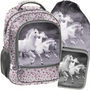 Plecak z Koniem dla Dziewczynki Szkolny Komplet [PP19HS-260]