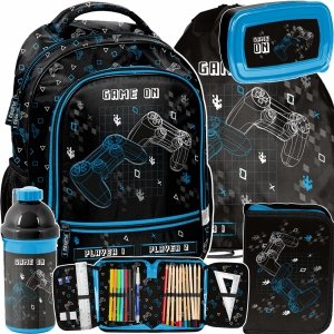 GAMEPAD PLECAK SZKOLNY DO PODSTAWÓWKI KOMPLET 5w1 GRA GRY DO 1 KLASY
