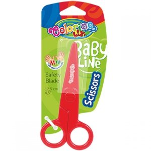 Nożyczki Plastikowe dla Dziecka 12,5 cm Colorino Bezpieczne Czerwone [92562PTR]