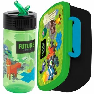 MINECRAFT BIDON ŚNIADANIÓWKA GAMING DLA CHŁOPAKÓW GAMETR KOMPLET 2w1 GRY