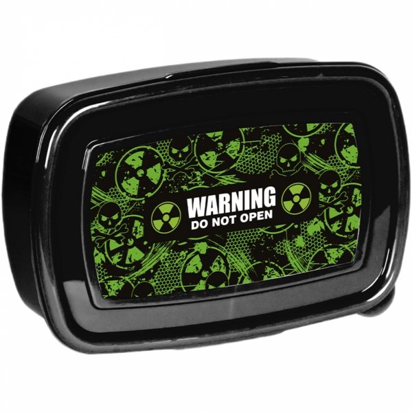 WARNING ALERT KOMPLET 2w1 BIDON ŚNIADANIÓWKA DLA CHŁOPAKA DO SZKOŁY PASO