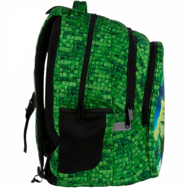 PIKSELE MINECRAFT PLECAK 3 WZORY BACKUP SZKOLNY MŁODZIEŻOWY ZESTAW 5 elem.