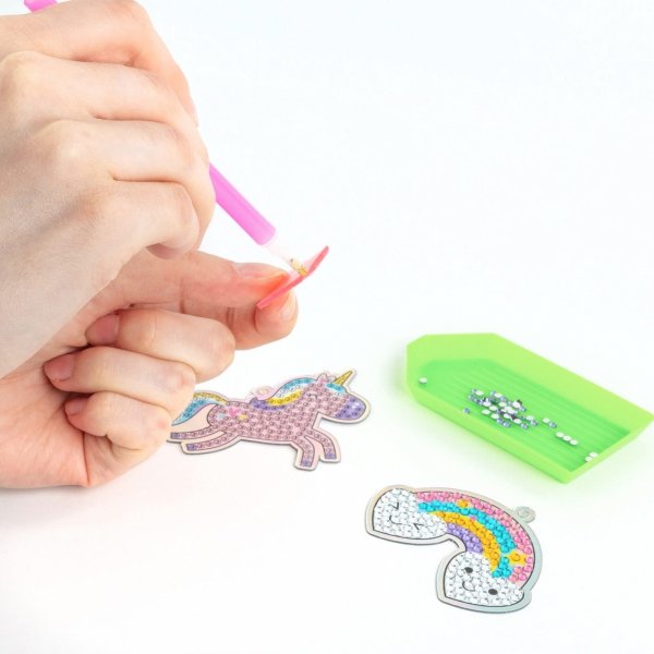 ZESTAW KREATYWNY STWÓRZ DIAMENTOWE ZAWIESZKI UNICORN DLA DZIEWCZYNKI KIDEA