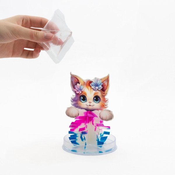 KOTEK MAGICZNY KRYSTALICZNY ROSNĄCE KRYSZTAŁY ZESTAW KREATYWNY KIDEA Z KOTKIEM