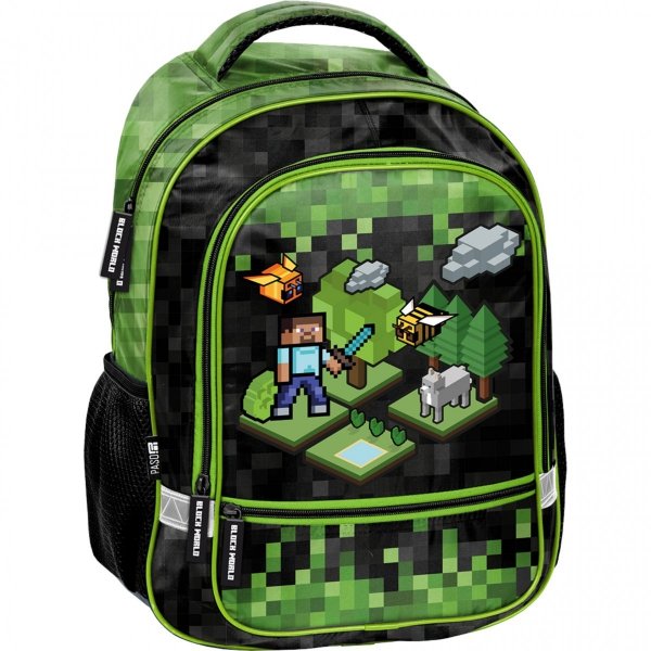 PASO SZKOLNY PLECAK MINECRAFT PIKSELE GRY ZESTAW 5 ele. CHŁOPIĘCY