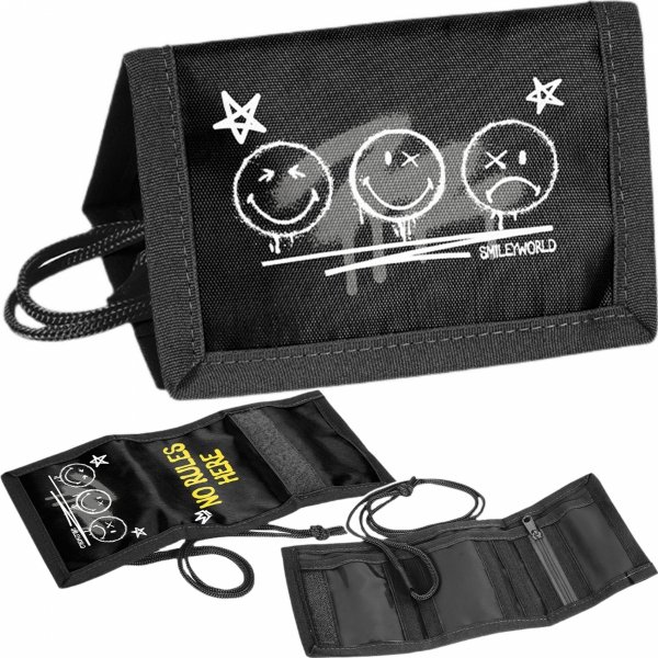 SMILEY PORTFEL BUŹKI DZIECIĘCY SZKOLNY PASO PORTFELIK EMITIKONY