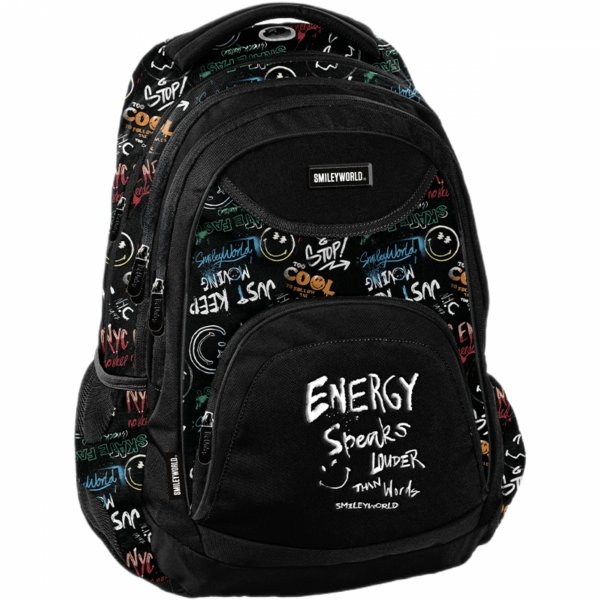 SMILEY ENERGY PLECAK SZKOLNY MŁODZIEŻOWY BeUniq 4 komorowy