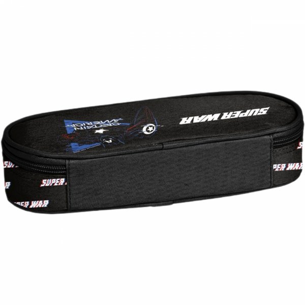 PIÓRNIK AVENGERS CHŁOPIĘCY IRON MAN SZKOLNY OWALNY Z KLAPKĄ KAPITAN AMERYKA