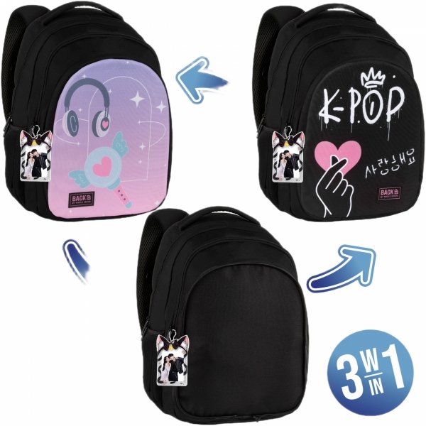 K-POP PLECAK BACKUP SZKOLNY MŁODZIEŻOWY DLA DZIEWCZYNY K POP 3 WZORY