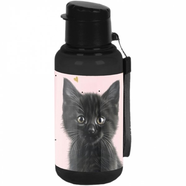 KOTEK BIDON ŚNIADANIÓWKA ZESTAW 2w1 DLA DZIEWCZYNY DO SZKOŁY z KOTKAMI