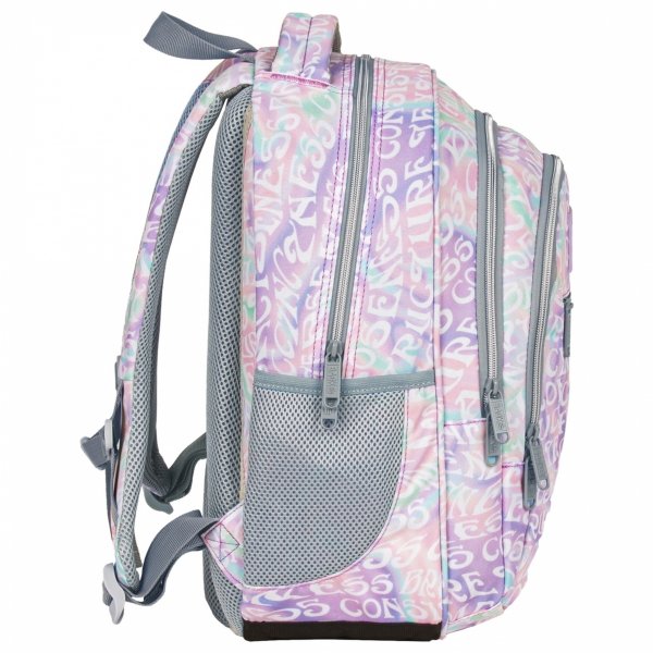 KREMOWE NAPISY MŁODZIEŻOWY PLECAK BACKUP DZIEWCZĘCY SZKOLNY ZESTAW 3w1