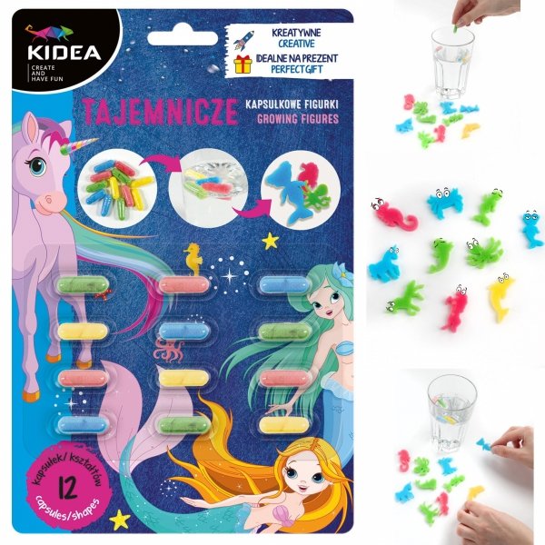 TAJEMNICZE KAPSUŁKOWE JEDNOROŻCE SYRENKI ROSNĄCE W WODZIEI 12 szt. KIDEA