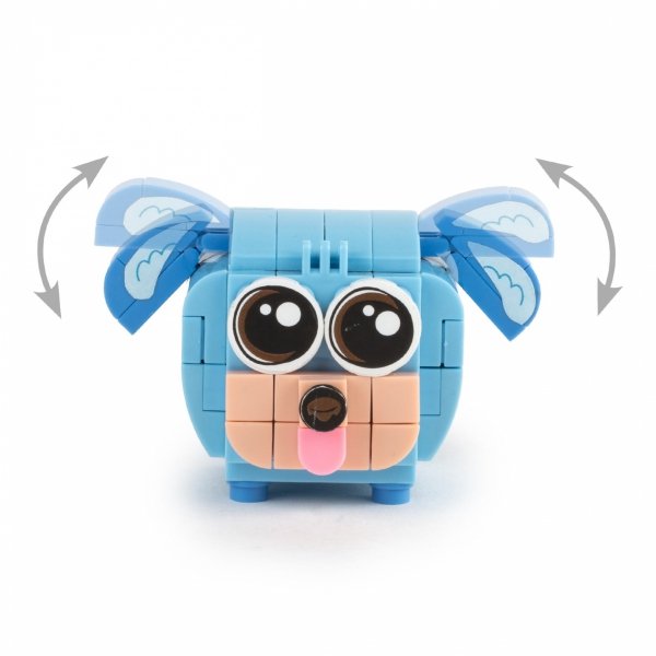 SNAPETS KLOCKI KONSTRUKCYJNE 76 ELEMENTÓW PIES NIEBIESKI MUFFIN KIDEA