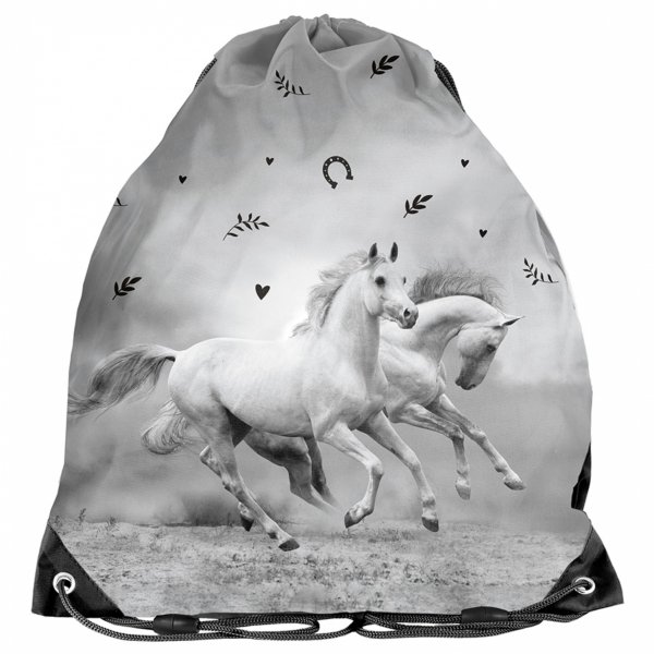 KOMPLET 3w1 KOŃ PLECAK SZKOLNY DLA UCZENNIC DO KLAS 1-4 Z KONIEM HORSE