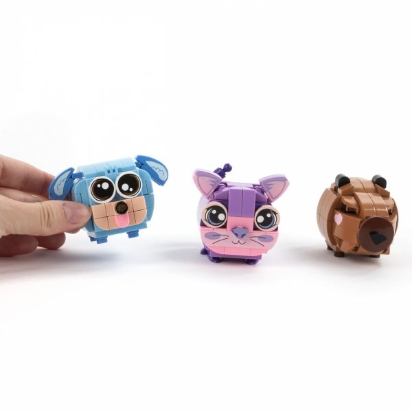 SNAPETS KLOCKI KONSTRUKCYJNE 76 ELEMENTÓW PIES NIEBIESKI MUFFIN KIDEA