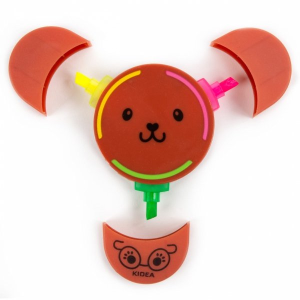 ZAKREŚLACZE Z FIGURKĄ 3w1 NEONOWE KIDEA FLAMASTRY