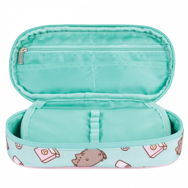 PIÓRNIK SZKOLNY PUSHEEN MINT ST.RIGHT DLA DZIEWCZYNY OTWIERANY ETUI