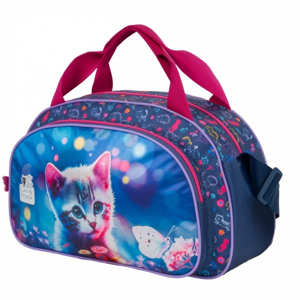 TORBA SZKOLNA KOT SPORTOWA NA BASEN DLA DZIEWCZYN Z KOTKAMI WYCIECZKOWA