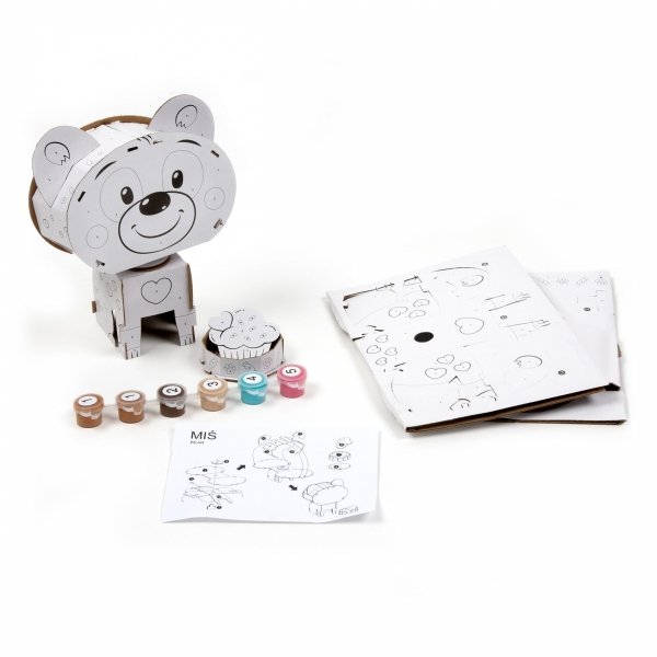 Figurka 3D Malowanie po Numerach Miś Kidea zestaw [F3DMNMKA]