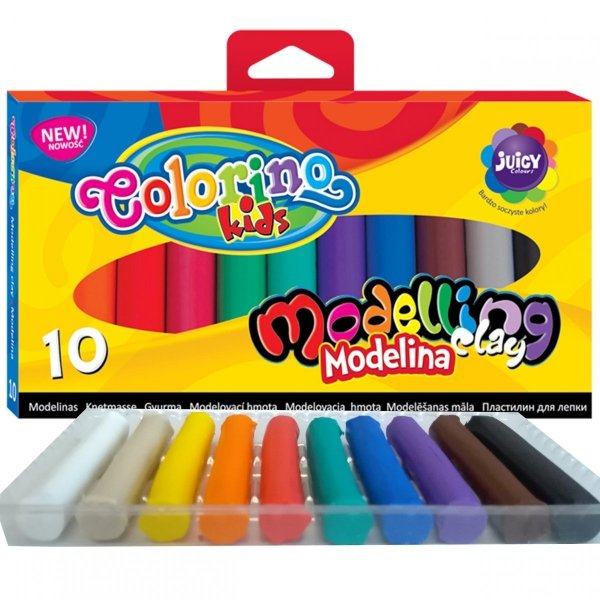 Modelina 10 Kolorów Colorino Szkolna Masa Plastyczna [42741PTR]