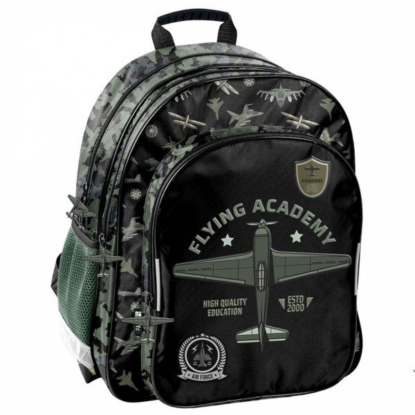 SAMOLOTY PLECAK SZKOLNY DLA CHŁOPAKA DO 1 KLASY SZKOŁY ZESTAW 3 ele FLYING