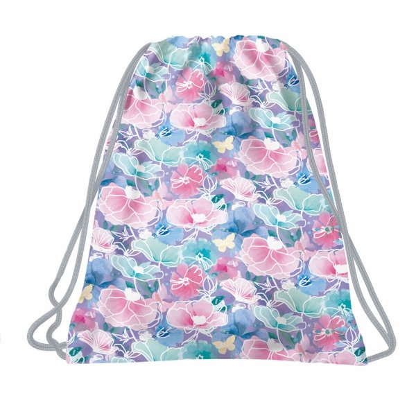 BACKUP PLECAK MŁODZIEŻOWY WIOSENNE KWIATY SZKOLNY DZIEWCZĘCY ZESTAW 3w1