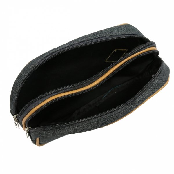 Kropki Piórnik Szary dla Dziewczyny 2 komorowy Saszetka Szkolny [607805]