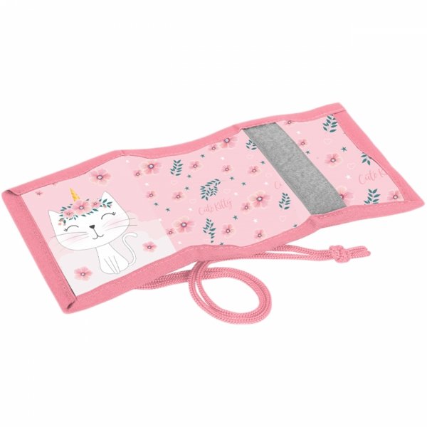 PORTFEL Z KOTKIEM SZKOLNY PASO PORTFELIK DLA DZIEWCZYNEK KOTEK CATS PASO