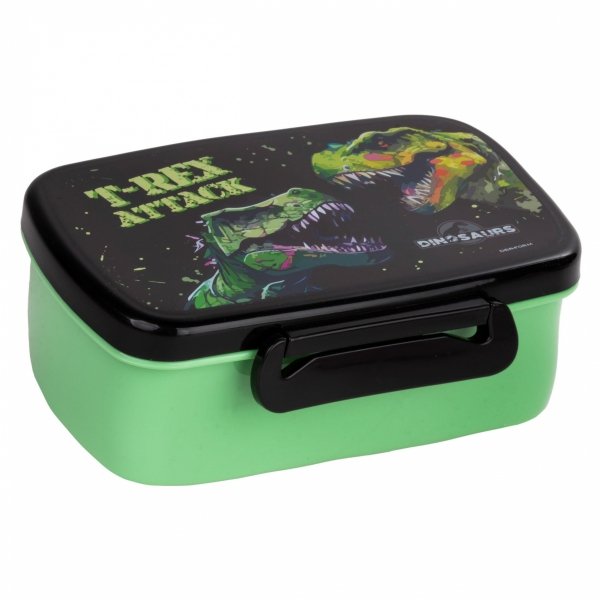 PLECAK DINOZAURY SZKOLNY DO 1 KLASY KOMPLET 5ele TORNISTER TYRANOZAUR T-REX