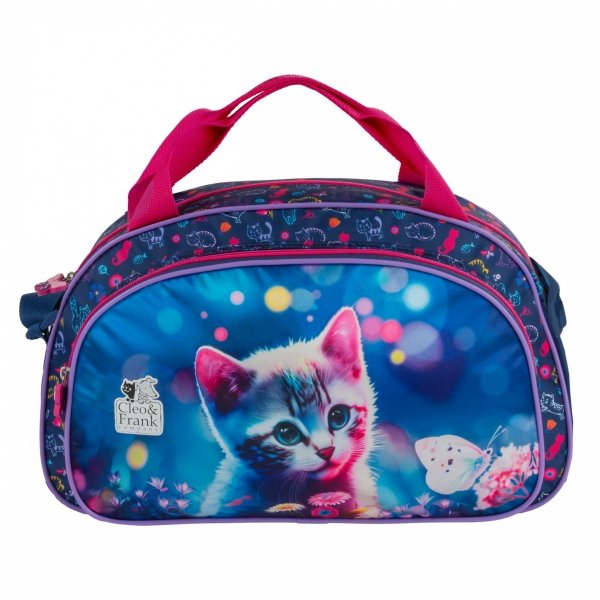 TORBA SZKOLNA KOT SPORTOWA NA BASEN DLA DZIEWCZYN Z KOTKAMI WYCIECZKOWA