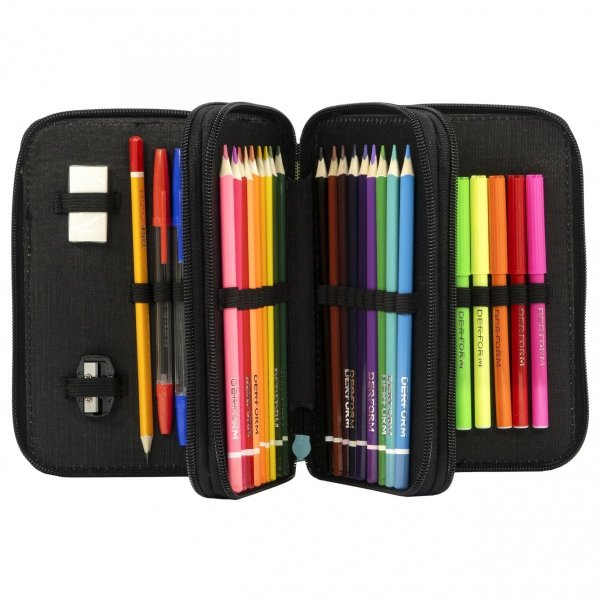 Seledynowy Piórnik Backup 3-kom z Wyposażeniem Szopy [PB4EW76]