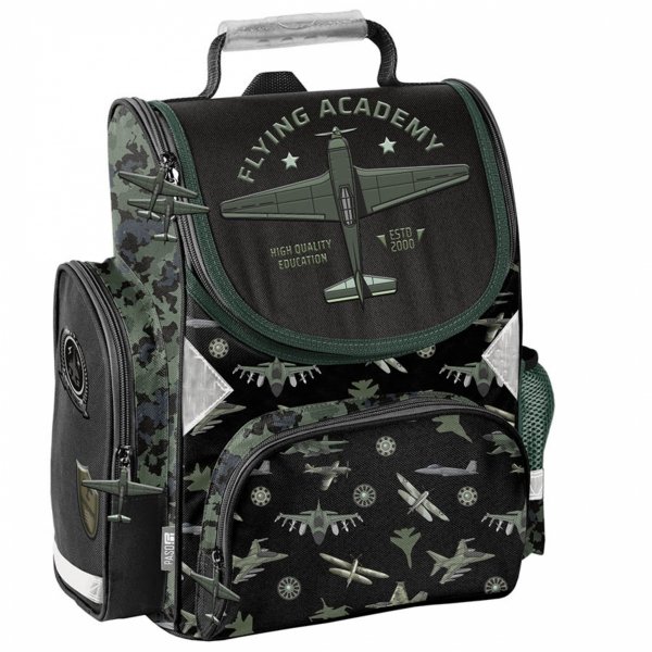 TORNISTER SAMOLOTY SZKOLNY DLA CHŁOPAKA DO KLAS 1-4 PODSTAWÓWKI KOMPLET 5el