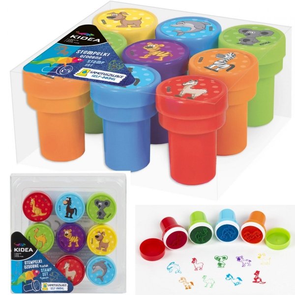 Stempelki Ozdobne Dla Dzieci Pieczątki Kolorowe Kidea [SOA9KA]