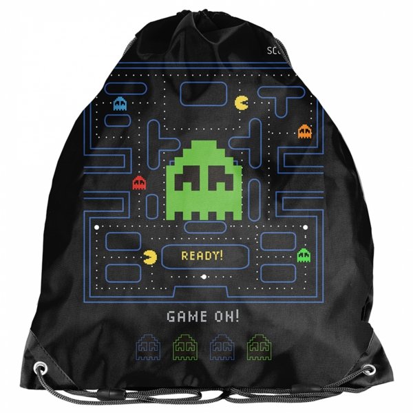 PAC-MAN PLECAK SZKOLNY DO PODSTAWÓWKI DO 1 KLASY GAMER GAMING KOMPLET 3 ele