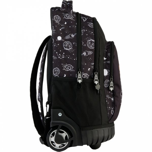 NASA PLECAK NA KÓŁKACH KOSMICZNY DLA CHŁOPAKA PASO SZKOLNY Z WYSUWANĄ RĄCZKĄ