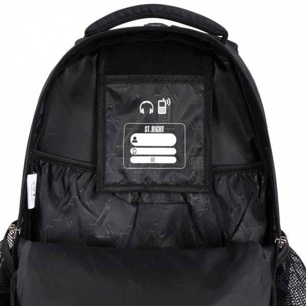 PLECAK CZARNY ST.RIGHT SZKOLNY MAJEWSKI MŁODZIEŻOWY SPORTOWY