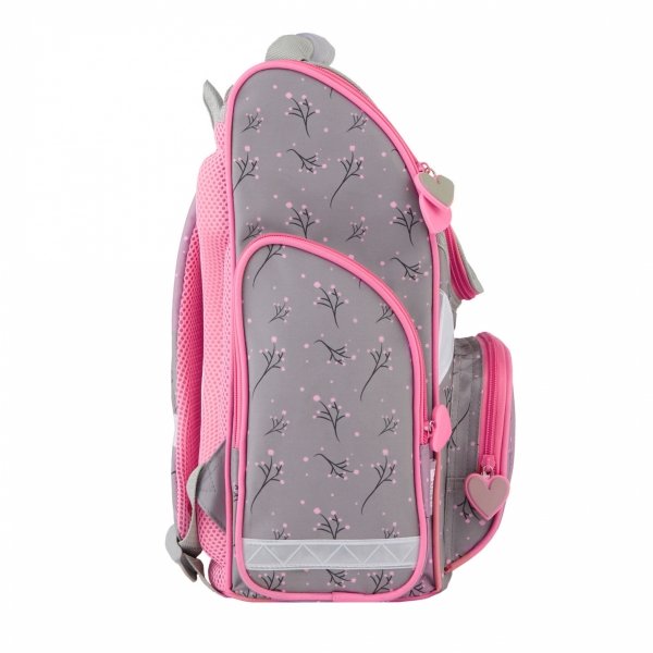 TORNISTER SZKOLNY KOTY DLA DZIEWCZYNEK DO KLAS 1-4 Z KOTKIEM ZESTAW 3w1