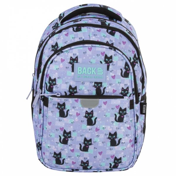 ZESTAW 5w1 SZKOLNY PLECAK MŁODZIEŻOWY BACKUP Z KOTKAMI CATS SZKOLNY KOTEK