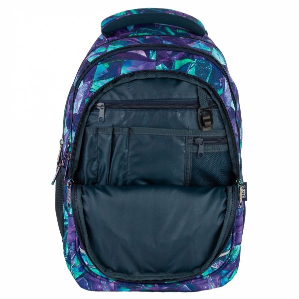 SZKOLNY PLECAK BACKUP MŁODZIEŻOWY KOMPLET 5el DLA DZIEWCZYNY 4 kom. CRYSTAL