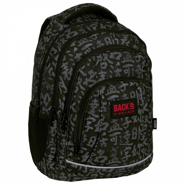 BACKUP PLECAK SZKOLNY MŁODZIEŻOWY ZESTAW 4 ele ANTYCZNY DLA CHŁOPAKA NAPISY