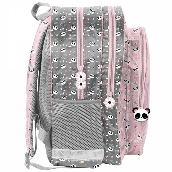 PLECAK SZKOLNY MIŚ PANDA DLA DZIEWCZYNEK DO 1 KLASY KOMPLET 6w1 z PANDĄ