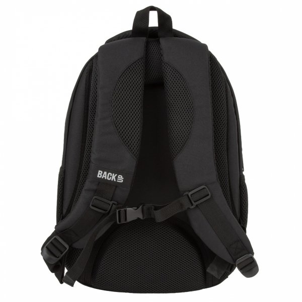 CZARNY PLECAK MŁODZIEŻOWY BACKUP SZKOLNY DERFORM 4 komorowy ZESTAW 5w1