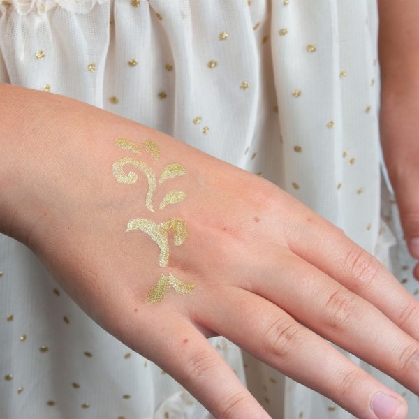 Kidea Markery do Tatuażu 3 kolory z Gotowymi Szablonami brokatowe [MTASKA]