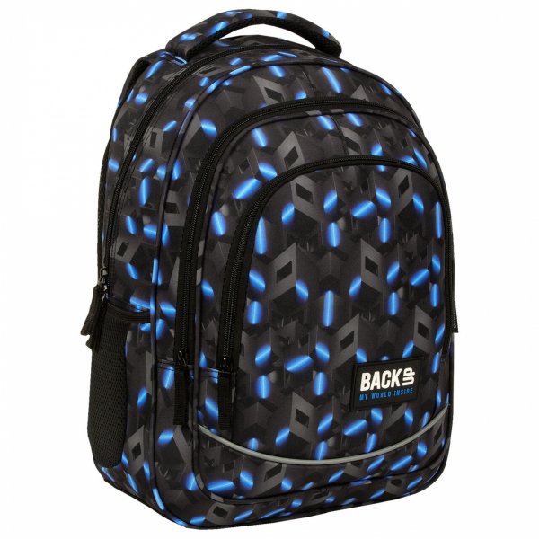 KOMPLET 5w1 BACKUP RIDDLE PLECAK SZKOLNY ABSTRAKCJA 3D DLA CHŁOPAKA