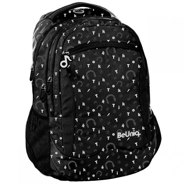 Music Czarny Plecak Młodzieżowy Szkolny BeUniq [BU22MU-2808]