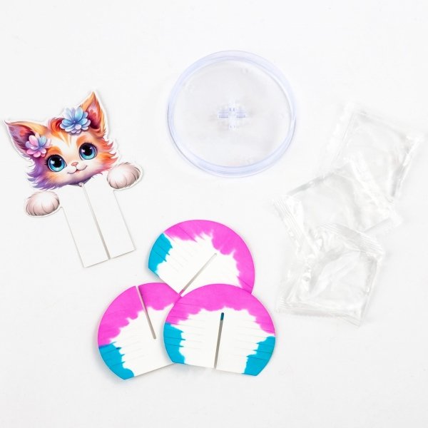 KOTEK MAGICZNY KRYSTALICZNY ROSNĄCE KRYSZTAŁY ZESTAW KREATYWNY KIDEA Z KOTKIEM