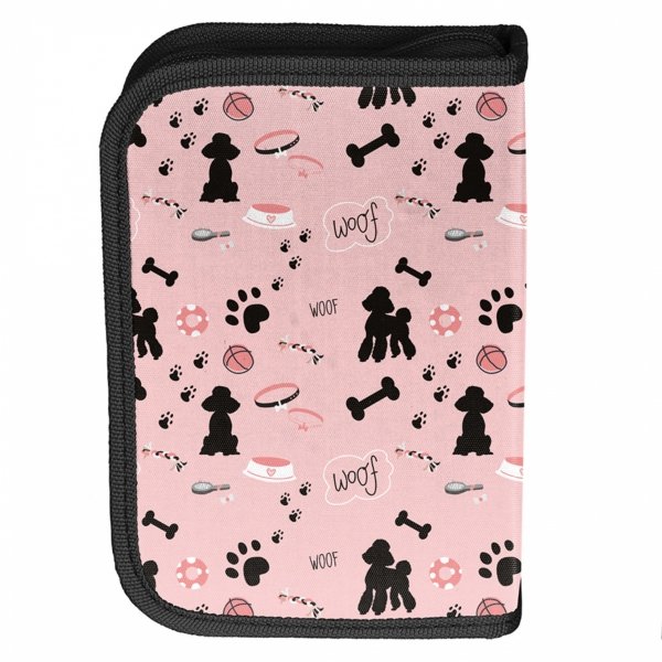 PLECAK SZKOLNY Z PIESKIEM DLA DZIEWCZYNY DO 1 KLASY KOMPLET 5el PIESEK DOG