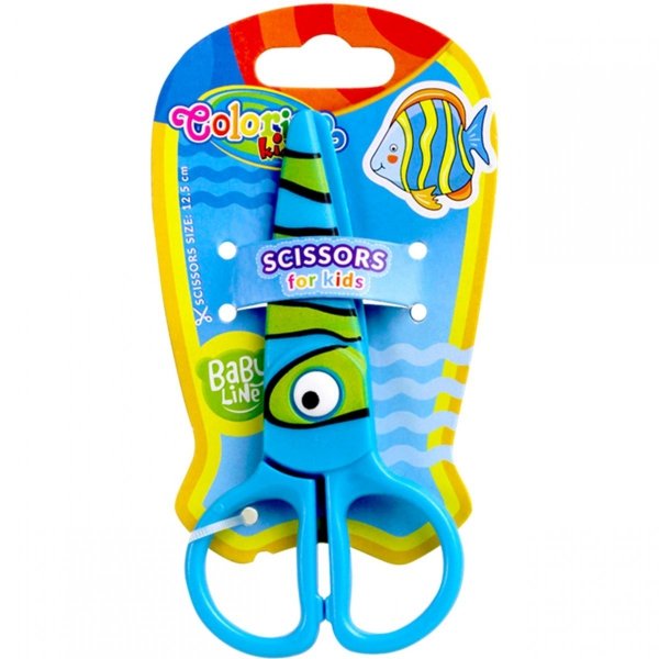 Nożyczki Plastikowe dla Dziecka 12,5 cm Colorino Bezpieczne Rybka [37275PTR]