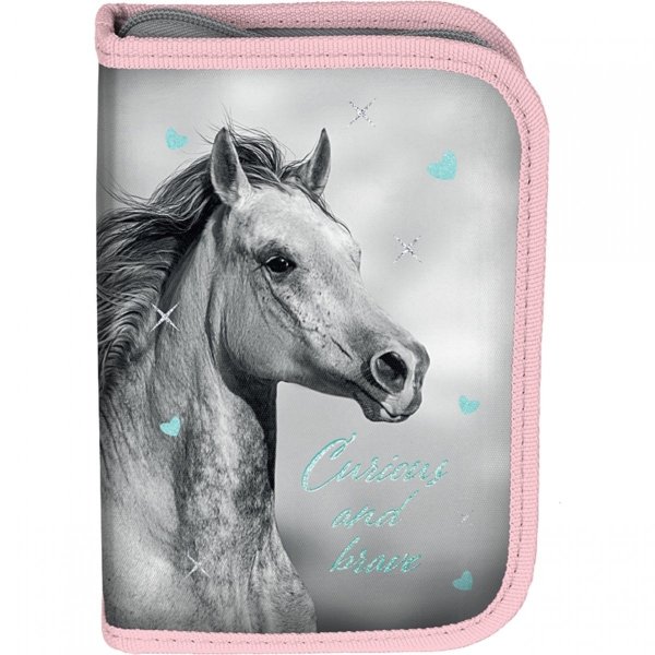 Piórnik Koń z Wyposażeniem Szkolny z Koniem Konie [PP23KO-P001]